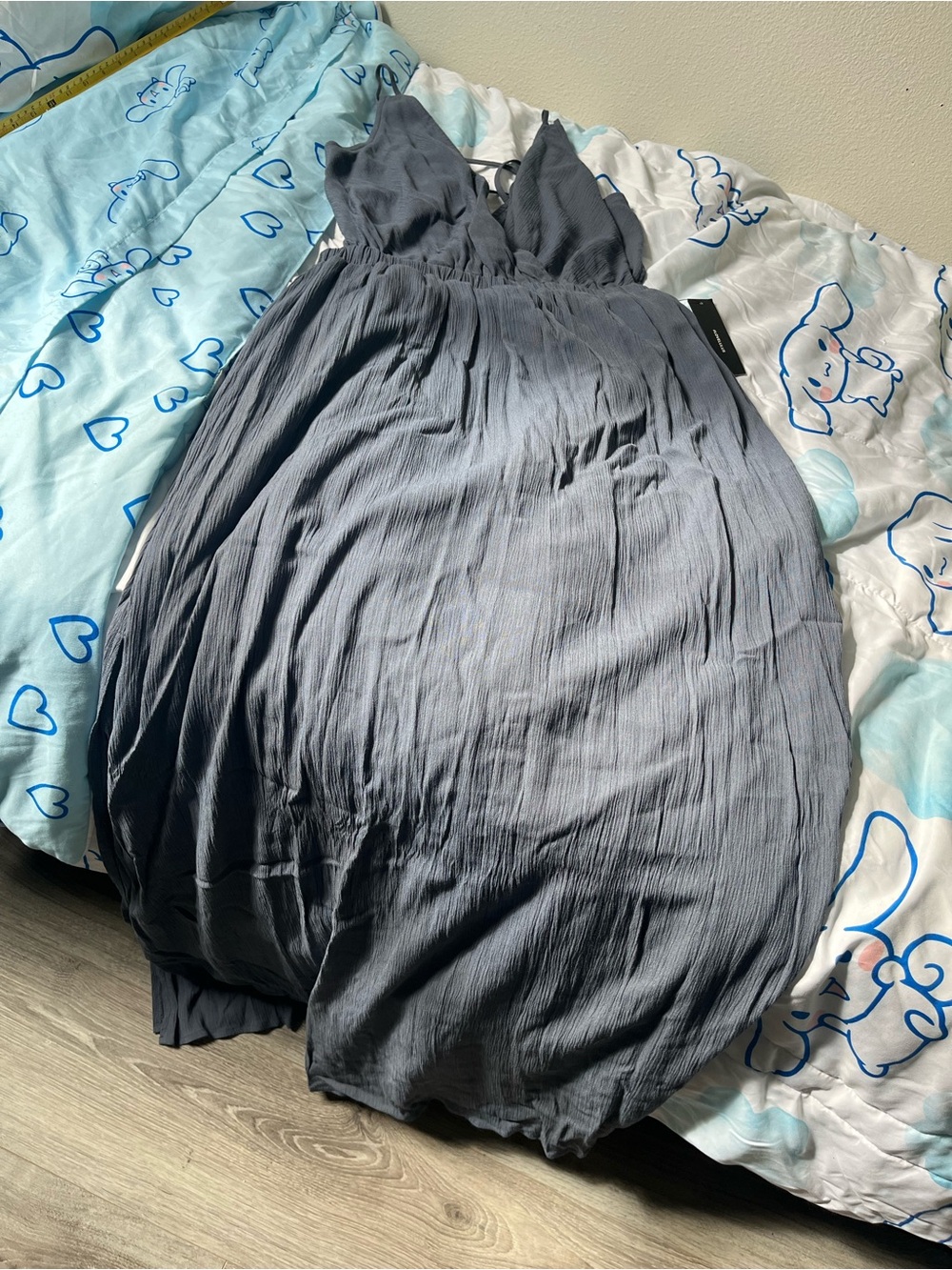 Lulu's grey blue Sleeveless Maxi Dress